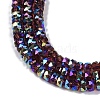 Electroplate Glass Beads Strands GLAA-Q105-03E-3