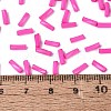 Baking Paint Glass Twist Bugle Beads SEED-C004-02S-4