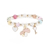 Colorful Alloy Enamel Cute Charms Bracelet BJEW-JB08661-02-1