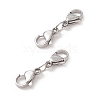 Non-Tarnish 304 Stainless Steel Double Lobster Claw Clasps STAS-E163-57P-D-3