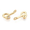 Brass Micro Pave Cubic Zirconia Charms KK-N263-97G-D-2