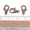 Red Copper Tone Zinc Alloy Lobster Claw Clasps X-E102-NFR-5