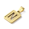 304 Stainless Steel Alphabet Pendants STAS-S152-01G-N-2