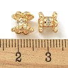 Rack Plating Brass Micro Pave Cubic Zirconia Beads KK-K386-06G-01-2