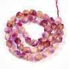 Dyed Natural White Jade Beads Strands G-T139-8mm-45Q-3