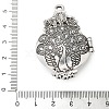 Alloy Rhinestone Locket Pendants FIND-M052-05AS-NR-3