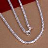 Popular Silver Color Plated Brass Coreana Chain Necklaces For Men NJEW-BB12821-2