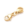 304 Stainless Steel Double Lobster Claw Clasps X-STAS-E178-01B-G-2