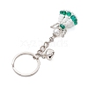 Glass Seed & Plastic Pearl & Alloy Keychain KEYC-MZ00025-02-4