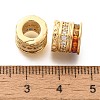 Rack Plating Brass Micro Pave Cubic Zirconia European Beads KK-H508-14G-2