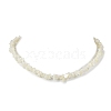 Bohemia Natural White Mother of Pearl Shell Chip Beaded Necklaces NJEW-JN04784-01-1