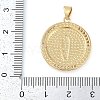 Rack Plating Brass Micro Pave Clear Cubic Zirconia Pendants KK-P287-36A-G-3