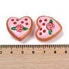 Handmade Heart Lampwork Beads Strands LAMP-P069-04B-06-4