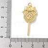 Brass Micro Pave Cubic Zirconia Pendants KK-M300-25G-3