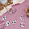 Leopard Teardrop PU Leather Pendant Necklaces & Bracelets & Dangle Earrings Sets SJEW-WH0007-07A-2