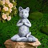 Resin Imitation Stone Cat Garden Decor JX174A-5