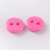 2-Hole Flat Round Resin Sewing Buttons for Costume Design BUTT-E119-28L-06-2