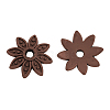 8-Petal Tibetan Style Alloy Flower Bead Caps TIBEB-2347-R-FF-1