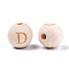 Unfinished Natural Wood European Beads WOOD-S045-143A-01D-2