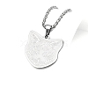 Stainless Steel Pendant Necklace PW-WGC8410-02-1