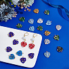24Pcs Millefiori Glass Pendants PALLOY-PH01827-2