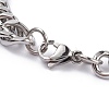 304 Stainless Steel Cuban Link Chain Bracelets STAS-A028-B064P-B-3