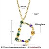 Brass Micro Pave Cubic Zirconia Pendant Necklaces NJEW-BB67040-D-2