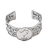 Constellation Alloy Open Cuff Bangles for Women Men LS-BJEW-C064-01AS-10-2
