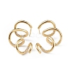 Clear Cubic Zirconia Cuff Claw Stud Earrings EJEW-L234-076G-1