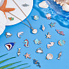 50Pcs 25 Styles Ocean Theme Alloy Enamel Pendants ENAM-HY0001-54-4