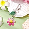 Acrylic Flower Pendant Decorations HJEW-JM02512-1