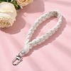 Handmade Macrame Cotton Threads Wrist Strap Pendant Decoration HJEW-JM02720-4