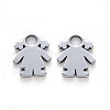 Tarnish Resistant 304 Stainless Steel Charms X-STAS-N092-24-2