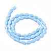 Opaque Solid Color Glass Beads Strands GLAA-E409-02I-2