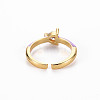 Brass Enamel Cuff Rings RJEW-T016-31C-NF-2