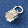 925 Sterling Silver Tulip Flower Charms with Jump Rings FIND-U013-08S-01-2