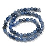 Dyed & Heated Natural Blue Aventurine Beads Strands G-E571-A10-01-3