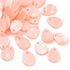 Spray Painted Natural Freshwater Shell Teardrop Charms SHEL-K006-47B-1