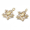 Brass Clear Cubic Zirconia Pendants KK-Q769-023-NF-3