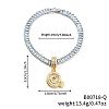 Fashionable Brass Micro Pave Clear Cubic Zirconia Charm Bracelets AF9298-17-1