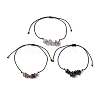 3Pcs 3 Styles Gemstone Braided Bead Bracelets BJEW-JB11146-06-4