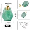  Natural Green Aventurine Perfume Bottle Pendant G-NB0003-58B-3