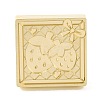 Golden Tone Square Wax Seal Brass Stamp Heads AJEW-Z034-01G-07-2