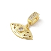 Brass Micro Pave Cubic Zirconia Pendants KK-U047-14G-2