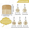 20Pcs 10 Style Round Wood Locking Stitch Markers TOOL-WH0057-003-2