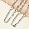 304 Stainless Steel Chain Necklaces & Bracelets Sets SJEW-D091-11P-3