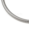 Tarnish Resistant 304 Stainless Steel European Round Snake Chains Bracelets STAS-J015-05-4