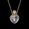 Natural Quartz Crystal Perfume Bottle Pendant Necklace PW-WG2A891-24-1