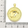 Brass Micro Pave Cubic Zirconia Pendants KK-K354-09A-G-3