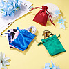 10Pcs Brocade Good Luck Fortune Drawstring Gift Blessing Bags PAAG-TADJ0001-01C-5